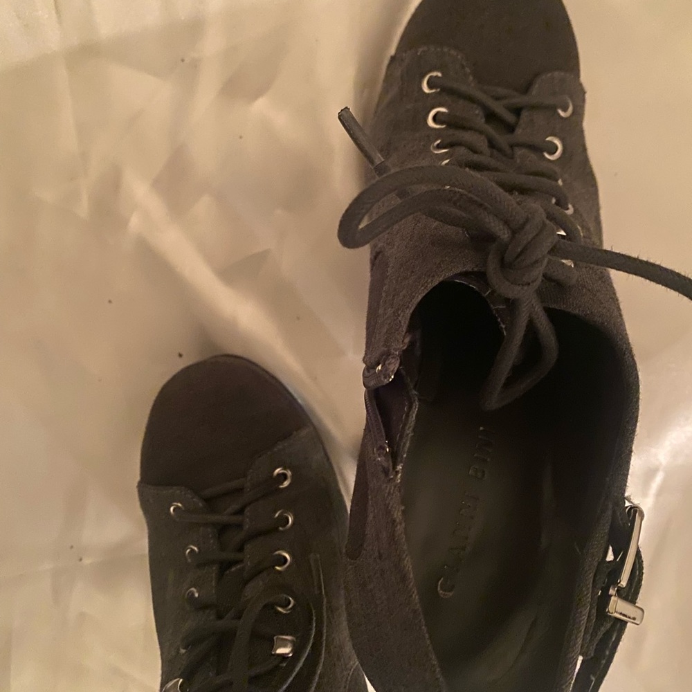 Size 8 Grey Shoes ; 5 inch heel